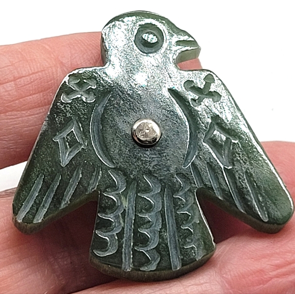 🦅Thunderbird jade bolo tie - Picture 3 of 3